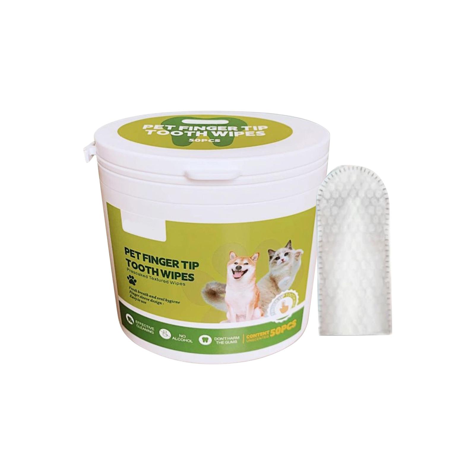 

Салфетки для ухода за собаками - Салфетки, салфетки для чистки пальцев для кошек и собак | Удобный набор салфеток для чистки собак, долговечный, для маленьких собак и кошек, 60 мл One Size