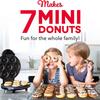 ABWR-Electric Donut Maker Automatic Heating Egg Cake Bread Baking Machine 700W Kitchen Breakfast Makes 7 Donuts US Plug