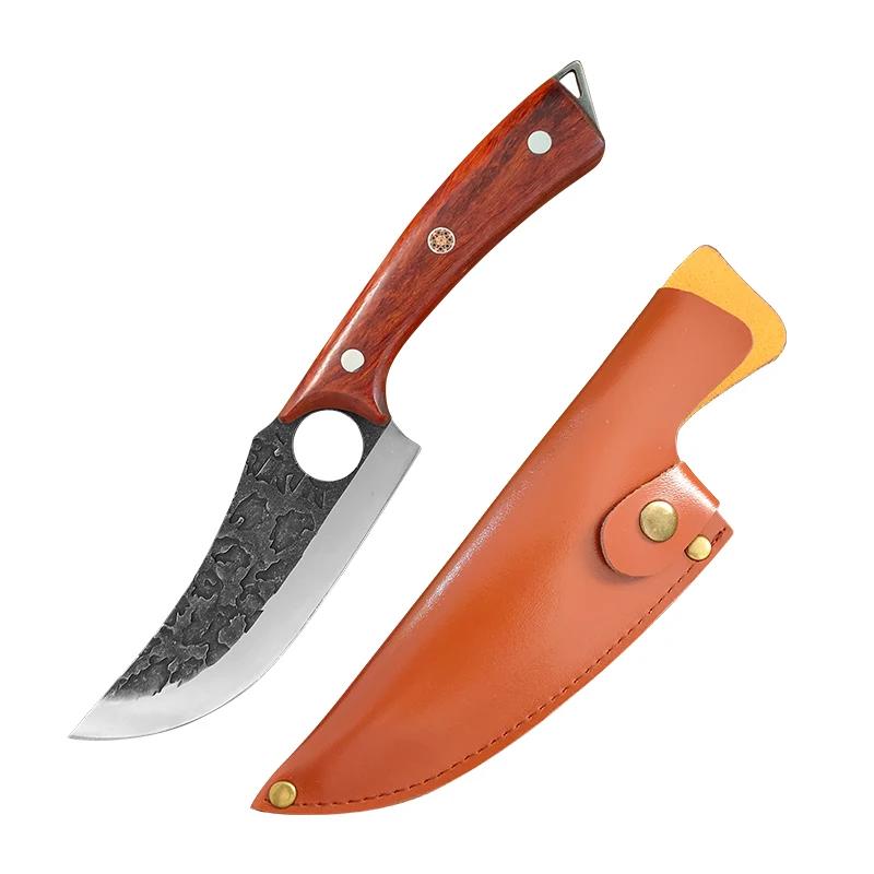Hand Forged Knife Multifunction Butcher Meat Cleaver Sharp Boning Knife Cutting Knife Stainless Steel Kitchen Fruit SlicingKnife