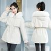 The New Pie Overcomes the Coat for Women's Medium and Long Korean Version of the Waist Cotton-padded Jacket with Down Cotton-padded Jacket.