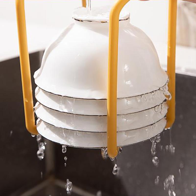 Retractable Vertical Desktop Bowl Holder Kitchen Dish Plate Drying Organizer Drain Water Cup Shelf Cabinet Dishes Storage Rack
