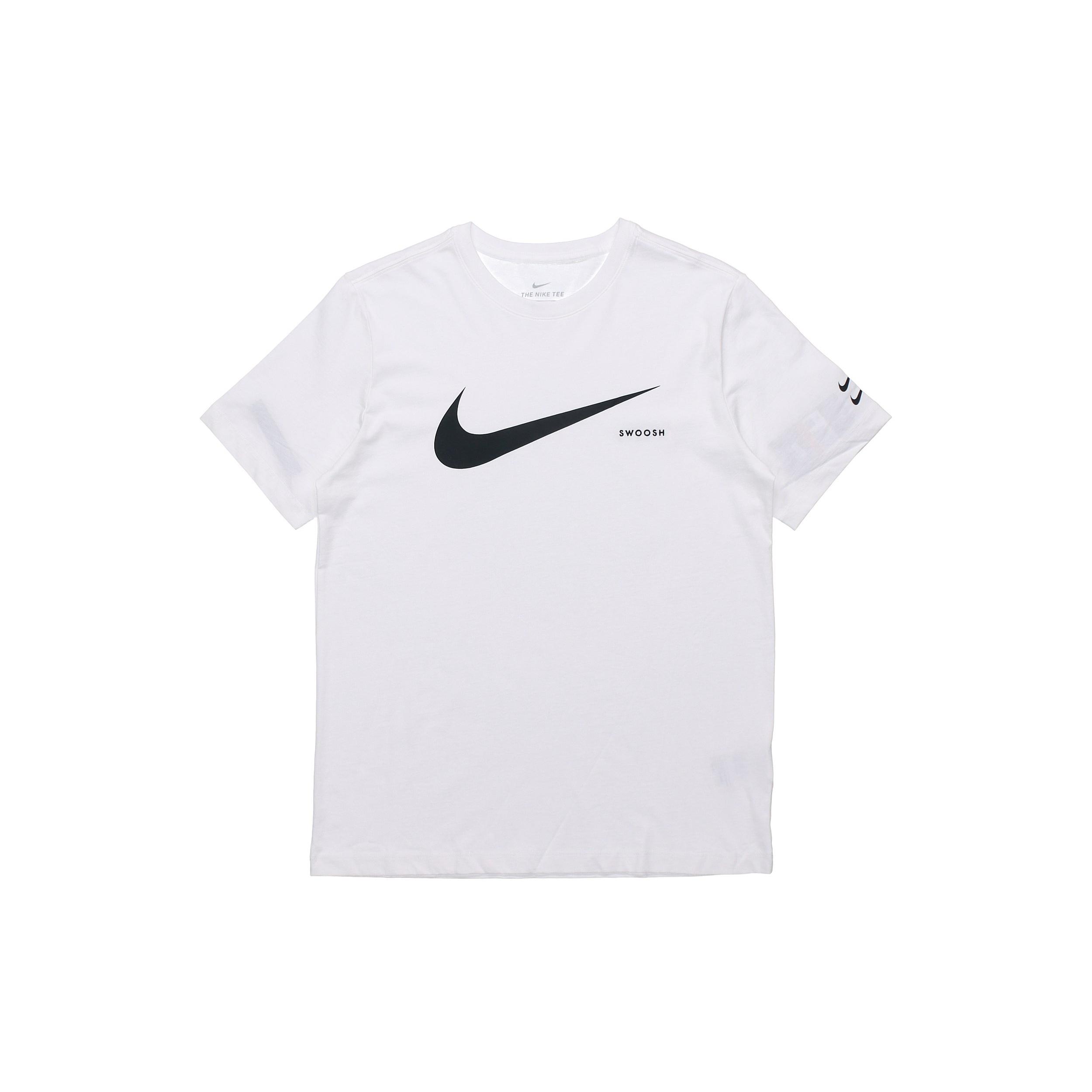Nike Sportswear Swoosh Logo Cuff Short Sleeve White Men s CK2253-100 XS