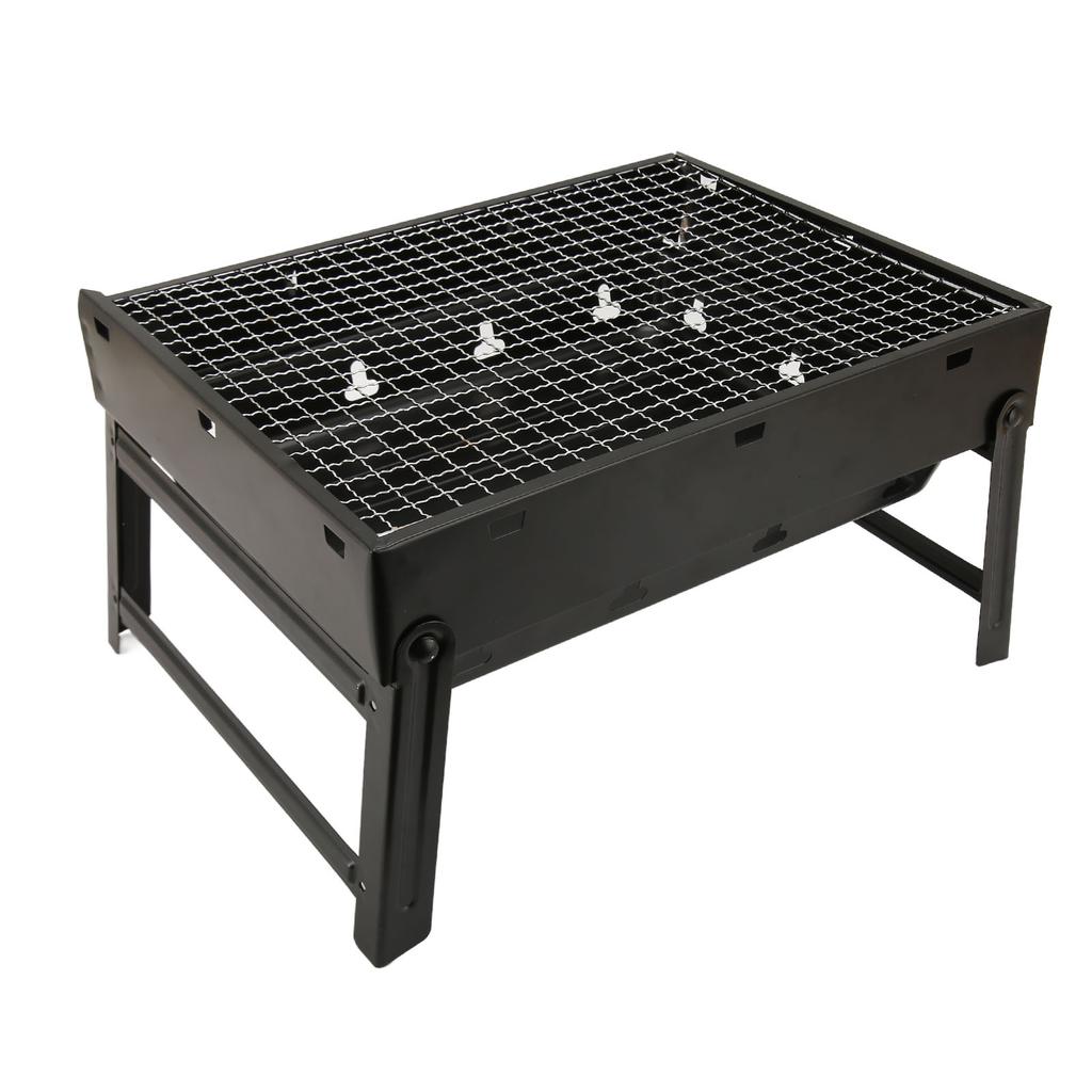 Foldable Barbecue Grill High Temperature Resistant Outdoor BBQ Charcoal Oven for Camping Small Size