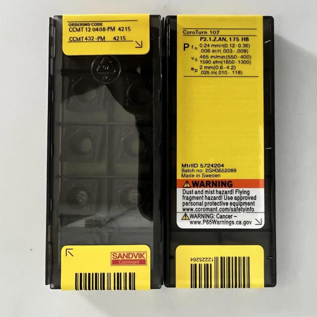 Original Sandvik / CCMT120408-PM 4215  / CNC Lathe Carbide Blade 10 PCS