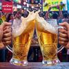 Set de halbe de bere din sticlă Hongzhu Cupa Mondială de Fotbal cu Mâner, 700ml (2 pachete)