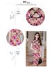 Women's Chinese Style Floral Qipao Dress: Hollow-Out, Frog Button, Slim-Fit, Split Midi Skirt for Summer.