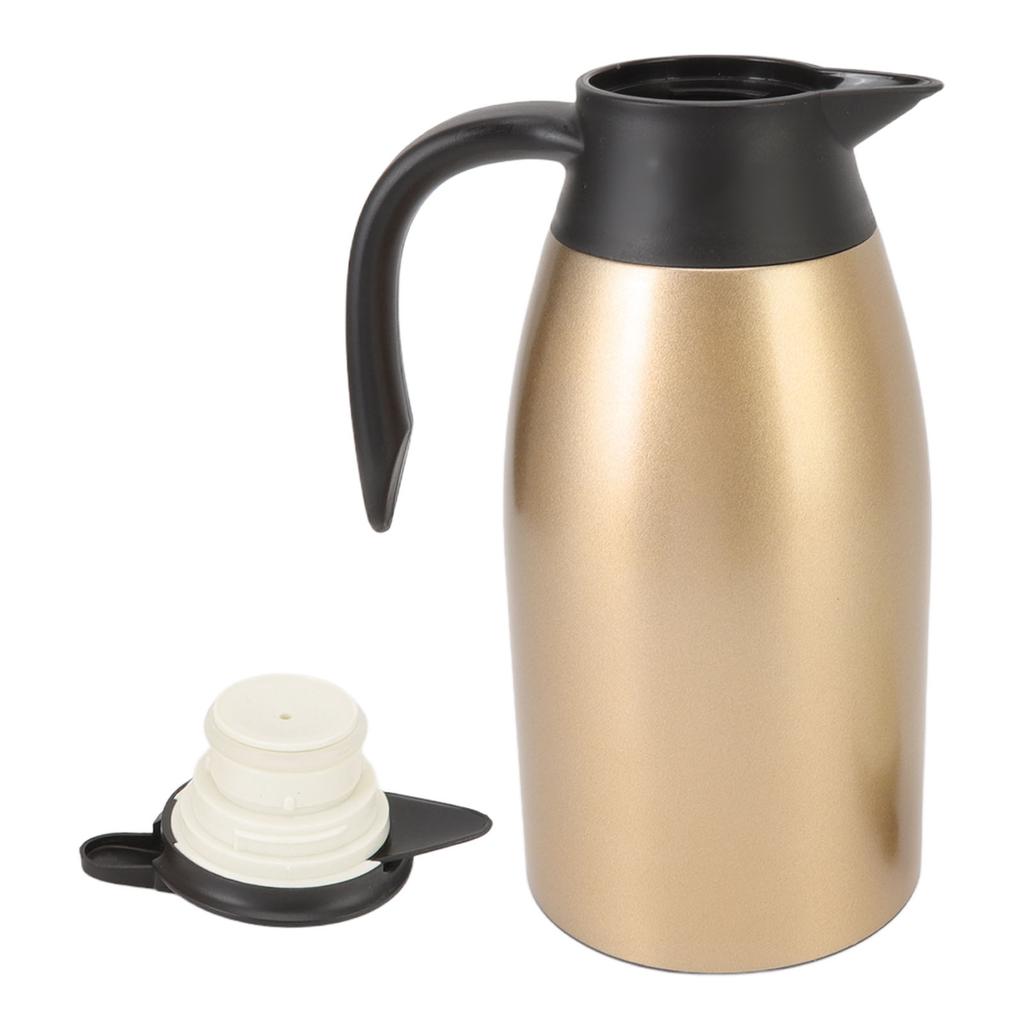 Te Vakuumkanne 304 Rustfritt Stål Lekkasikkert Lokk 2L Kapasitet Bærbart Håndtak Enkel Rengjøring Kaffe Isolert Vakuum