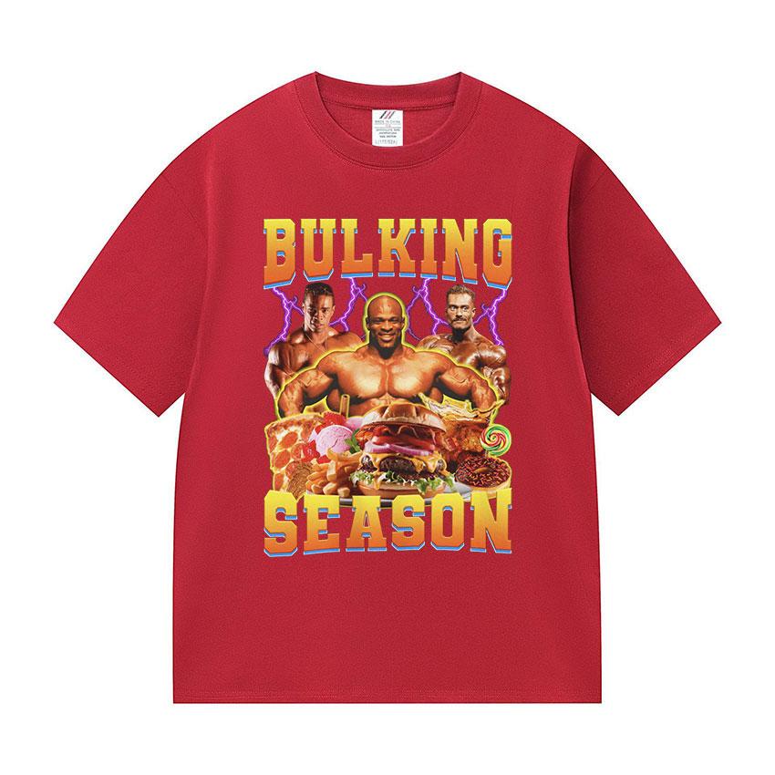 

Bulking Season Kevin Levrone Funny Gym Meme T-Shirts Men fashion print Short Sleeve T-shirt Unisex summer Cotton Tees Streetwear 3XL