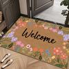 Green Leaves Welcome Mats Entrance Mats Color Printed Outdoor Soil Mats Home Decoration Door Mats