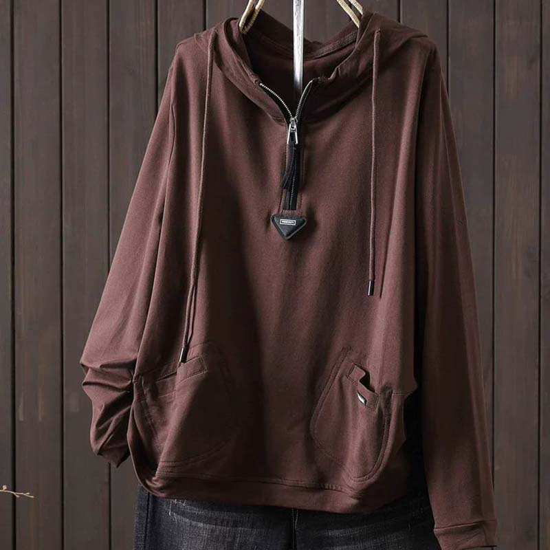 Sudadera para Mujer Algodón Oversize con Capucha Gruesa Suelta Casual Jersey Manga Larga Top Sudadera