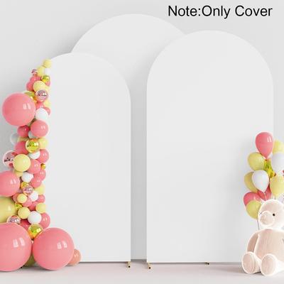 1Pc Arch Stand Cover Wedding Flower Door Decoration Polyester Elastic Set Background Cover Prop Used for Banquet (Without Shelf)