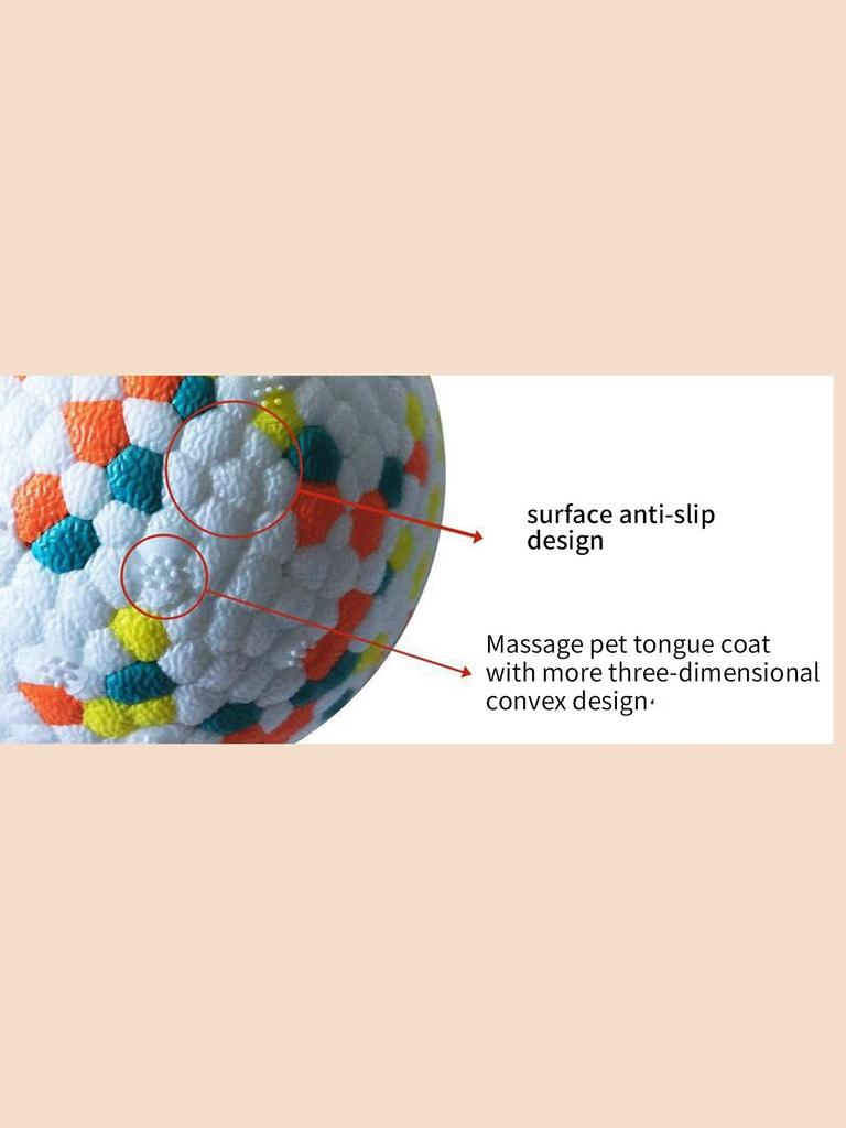 1 PCS Random Color High-Elastic Lightweight Popcorn Ball Chew Resistant Teeth Grinding Pet Toy Solid Dog Ball