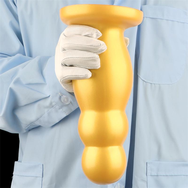 9cm Golden Silicone J Dildo Giant Dildo Anal Plug Fisting Supplies Extra Large Super Thick Adult Supplies