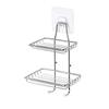 Punch-Free Bathroom Corner Shower Shelf - Wall-Mounted Storage for Kitchen & Bath