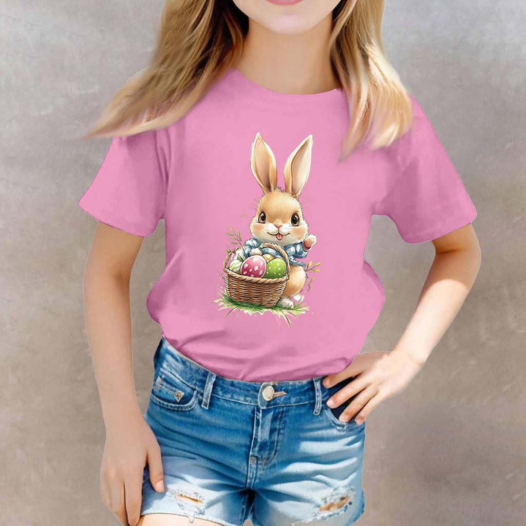 Toddler Girl Boy T-Shirts Kids Top Boys And Girls Printed Short Sleeved T-shirt