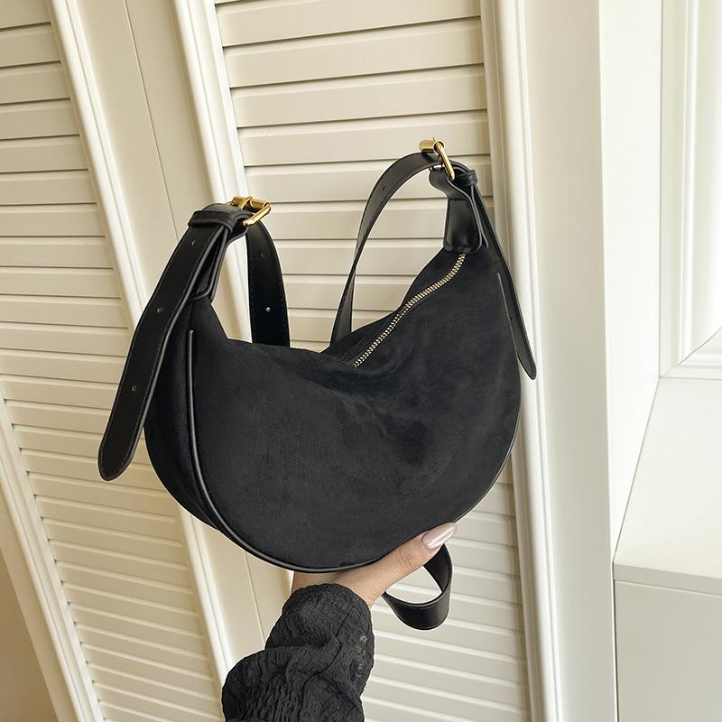 

Maillard Ретро Матовая Замшевая Сумка на Плечо и Кроссбоди - Женская Мода Осень/Зима Сумка-пельмень 28x9x18