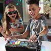Kids Rechargeable DJ Mixer With Karaoke Microphones Multifunctional Music Creation Toy For Aspirings DJs