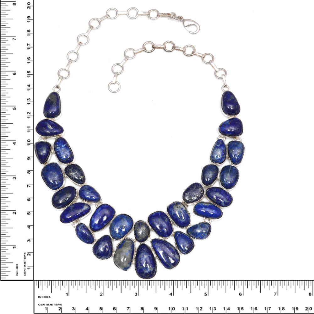 Natural Lazuli-Lapis s Gemstone Jewelry Necklace Set 16-18''