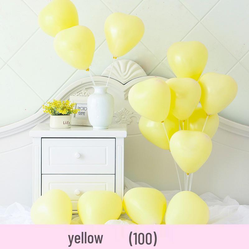Heart-Shaped Thickened Macaron Balloons 2.2g for Weddings, Birthdays, Holidays, and Party Decorations