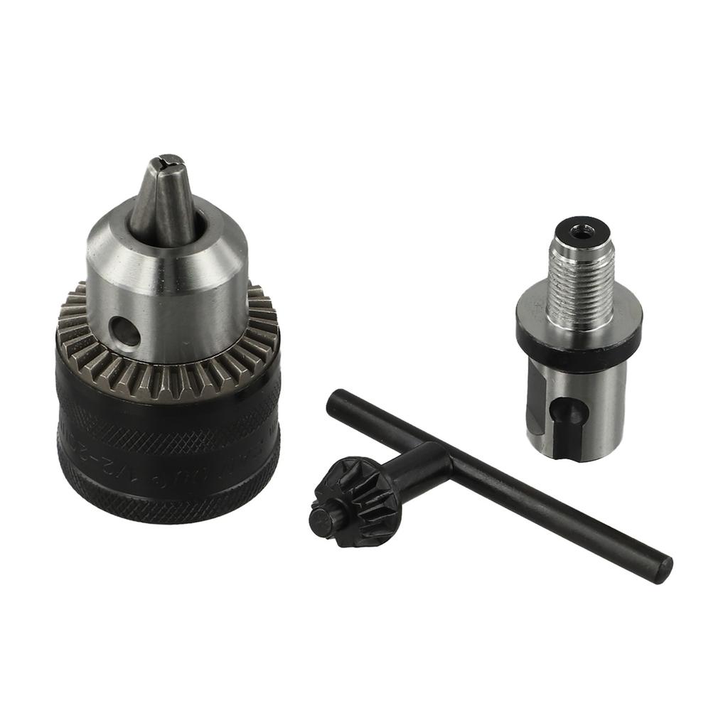 B16 Taper Thread Magnetic Drill Chuck Clamping Range 1.5-13mm Clamping Range 3-16mm Clamping Range 1.5-10mm Grey As Shown