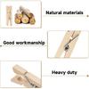 jijAcraft Mini Clothesp with String - 100Pcs Small Wooden Clothes P, Natural Brown Photo Hanging Clips, Craft Clips for Picture, Cocktails Decor,