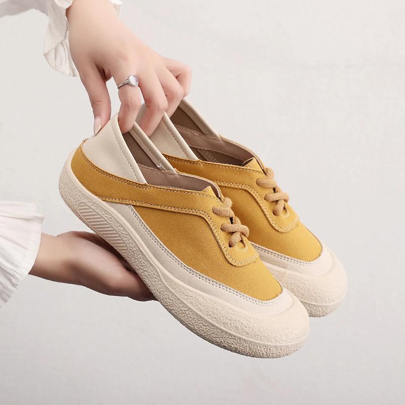 Processing and customization of new summer versatile casual thick-soled comfortable one-pedal breathable fashionable women's old Beijing cloth shoes