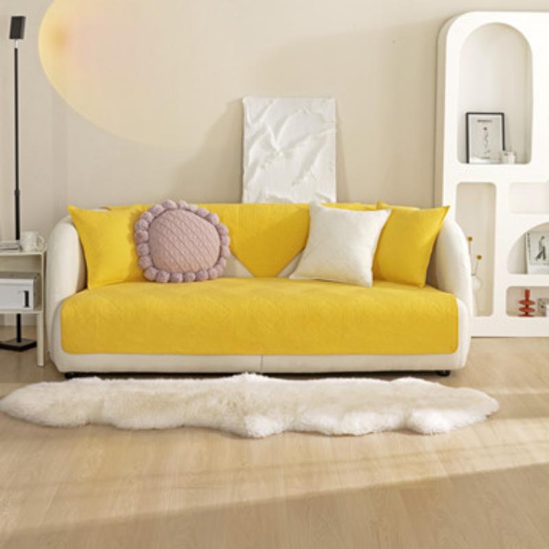

Four Seasons Universal Washed Cotton Quilted Geometry Sofa Cushion Modern Simple Non-Slip Sofa Cushion Towel 70*70