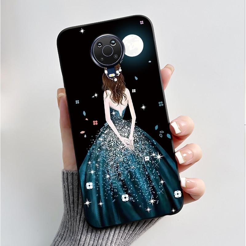 Printed Phone Case For Nokia G10 / Nokia G20 / Nokia 6.3 Fundas Soft Silicone Black Shell Cover Cute Flower Cartoon Casing Coque