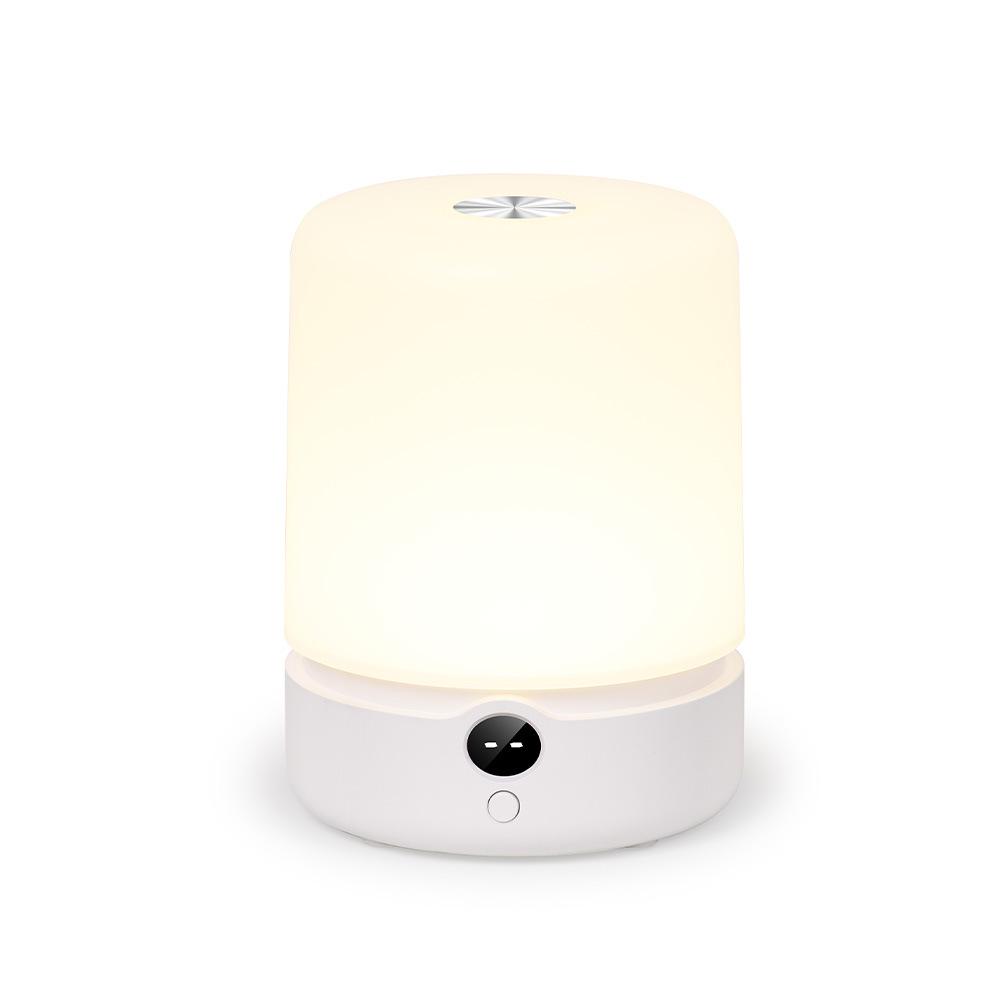 Cylindrical USB LED Night Light with Timer - Bedside Sleep Companion