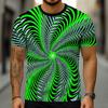 Men's Geometric Optical Illusion 3D T Shirt Short Sleeve T Shirt 3D Print Crew Neck Shirt Exaggerated