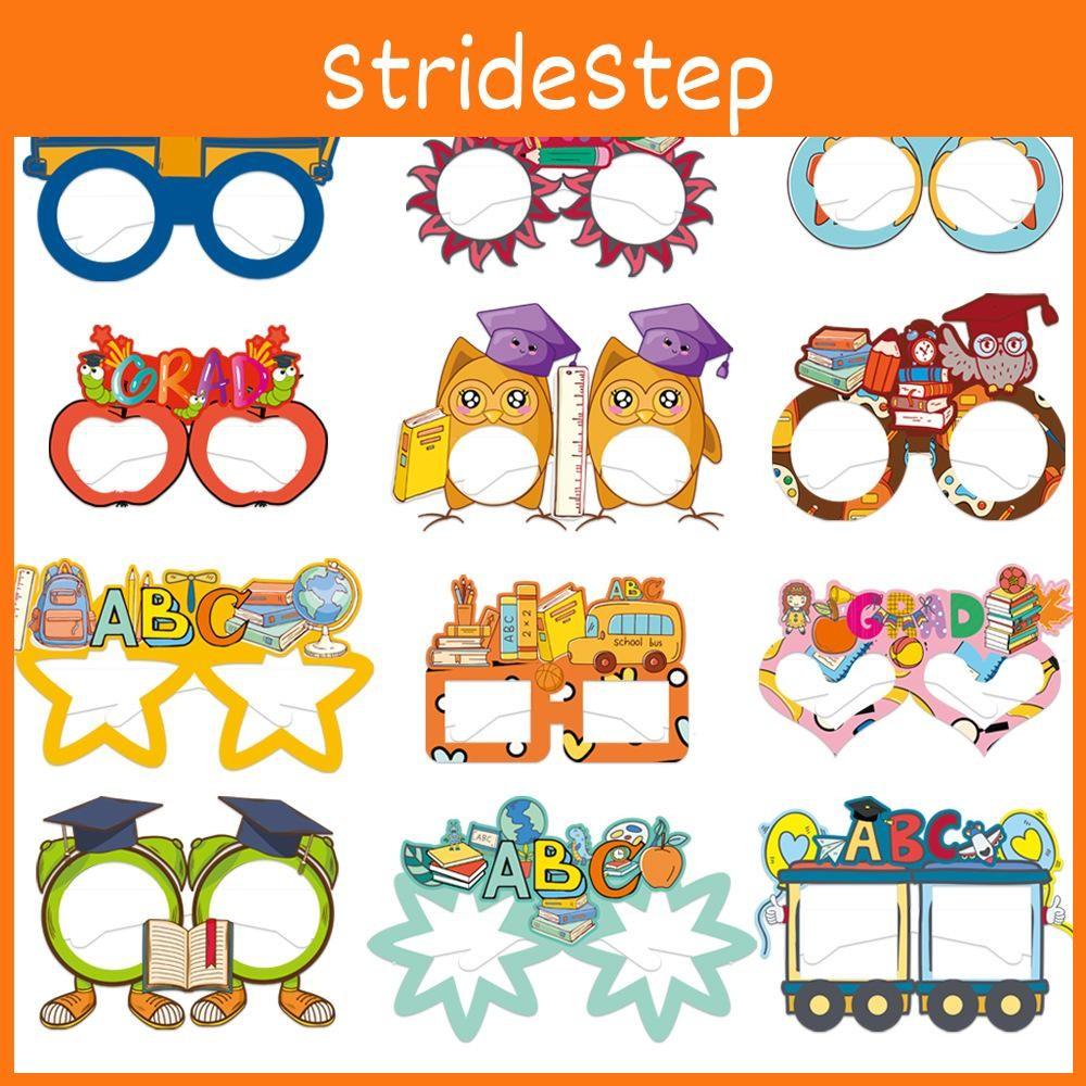 Theme Graduation Season Cartoon Pattern Paper Glasses Photography Props Decor