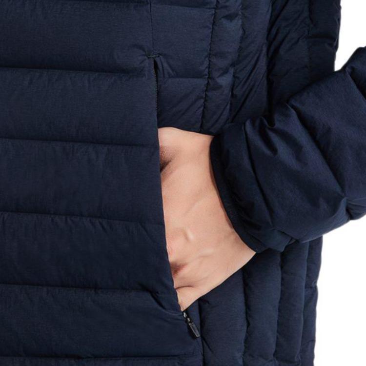 Asics Unifarbene Outdoor Casual Sport Reißverschlusskragen Langarm Daunenjacke Herrenjacke Schwarz 2031E442-001