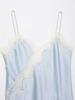 European and American Women's Lace Trimmed Lingerie-Style Top - Trendy Fashion Style.