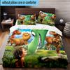 3PCS The Green Dinosaur 3pcs Bedding,Including 3PCS Duvet Cover And 2pcs Pillowcases Perfect for Christmas,Ideal for Bedroom, Dormitory