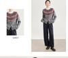 Retro Fair Isle Jagged Knit Wool Thick Cardigan Sweater