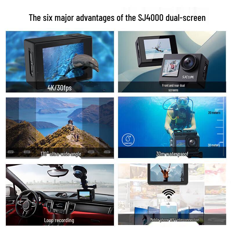 SJCAM SJ4000 Dual-Screen 4K Action Camera (CN version)