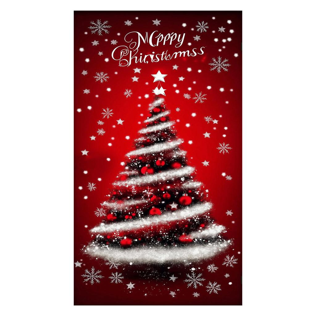Christmas Door Decoration Festival Party Background Decoration Santa Decoration Tapestry