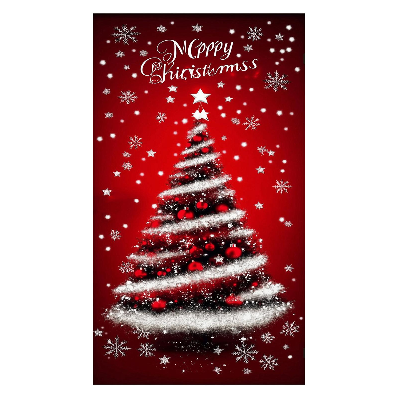

Christmas Door Decoration Festival Party Background Decoration Santa Decoration Tapestry One Size