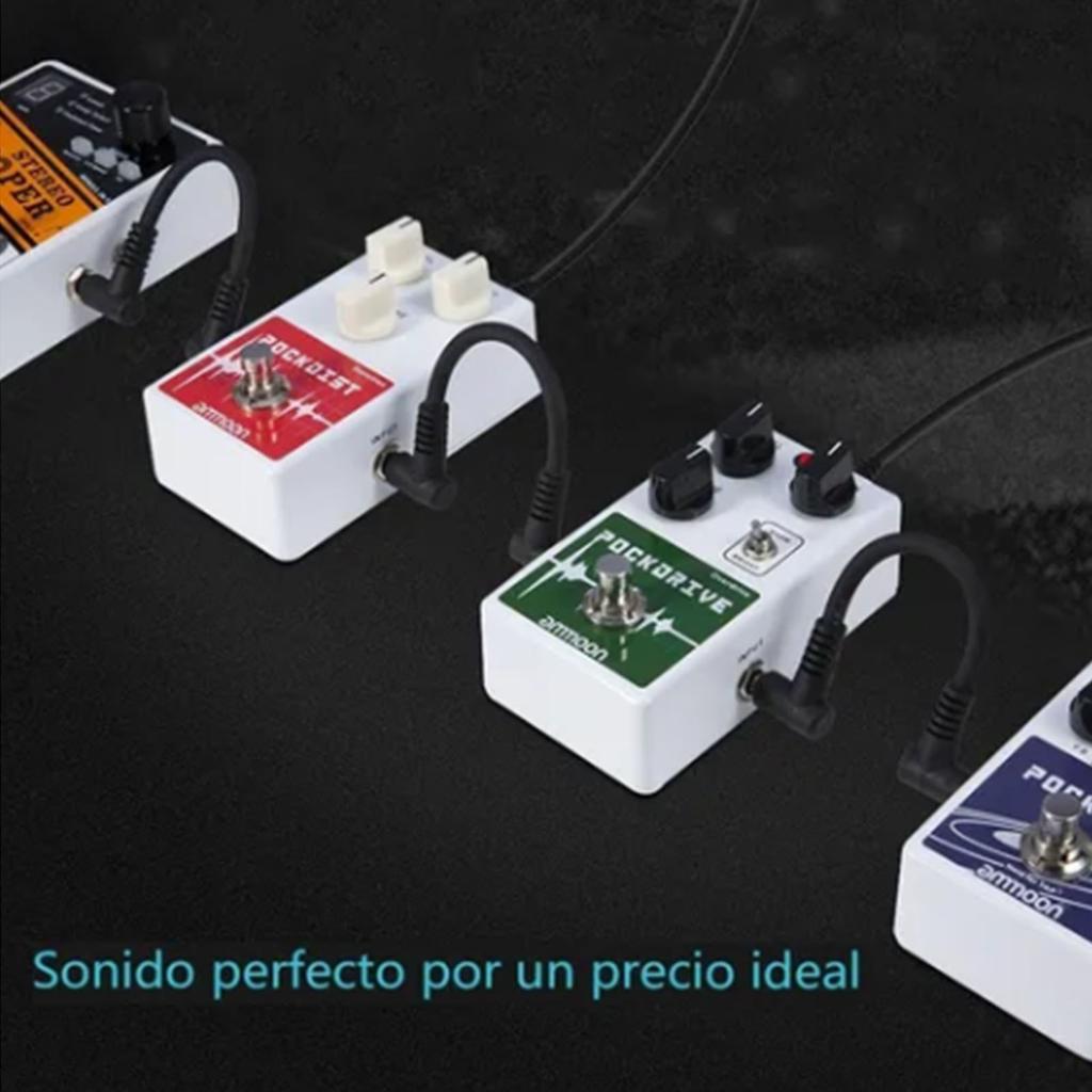 6Pcs Effect Cable Noise Suppression Copper Core Single Channel 6.35mm Guitar Pedal Cord Patch Cable