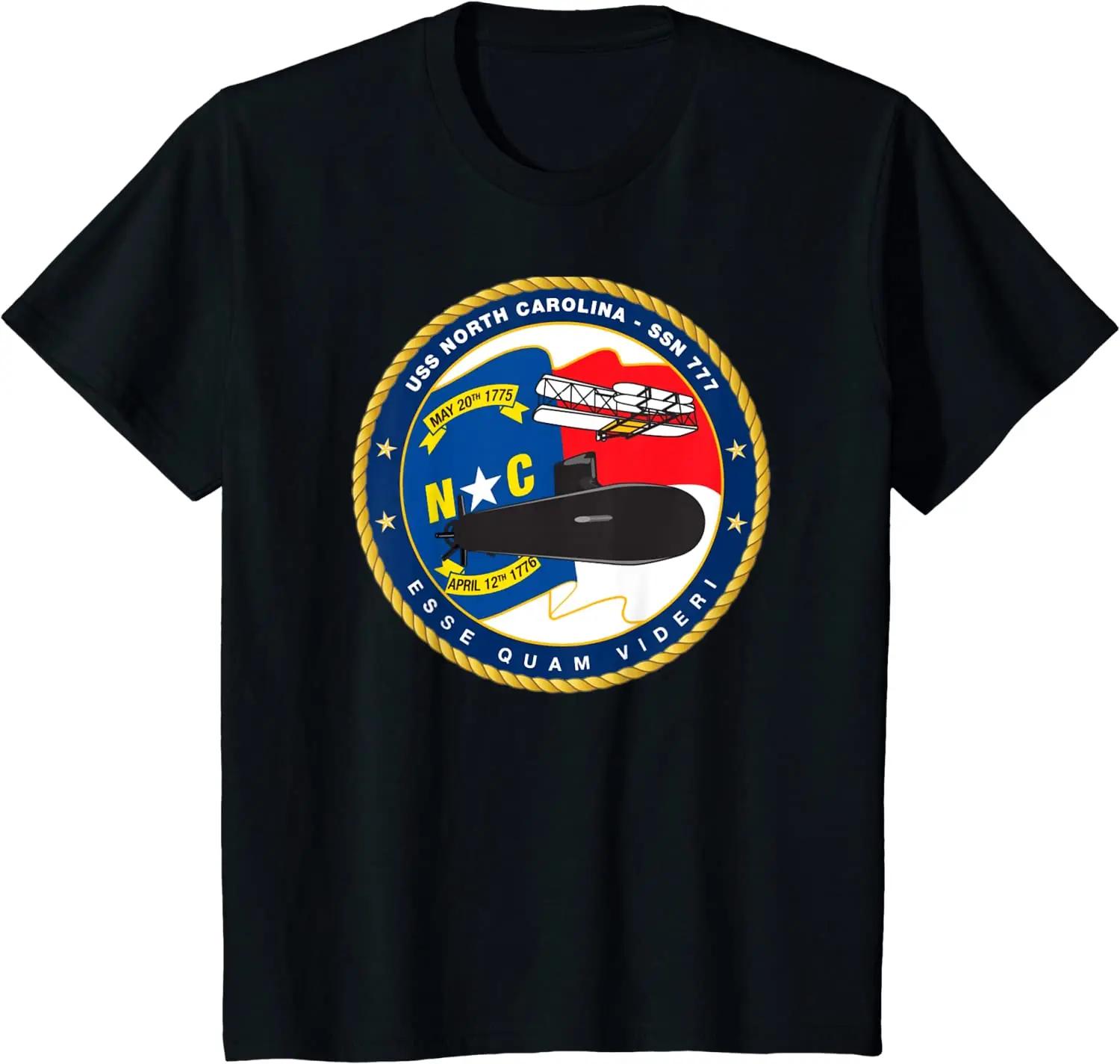 Submarine Veteran SSN-777 USS North Carolina U-boat T-Shirt 100% Cotton O-Neck Short Sleeve Casual Mens T-shirt Size S-3XL 4XL