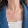 Silver Lucky Four Leaf Grass Necklace Women's Clavicle Chain Long Style Elegant Tassel Neck Chain Jewelry Accessories