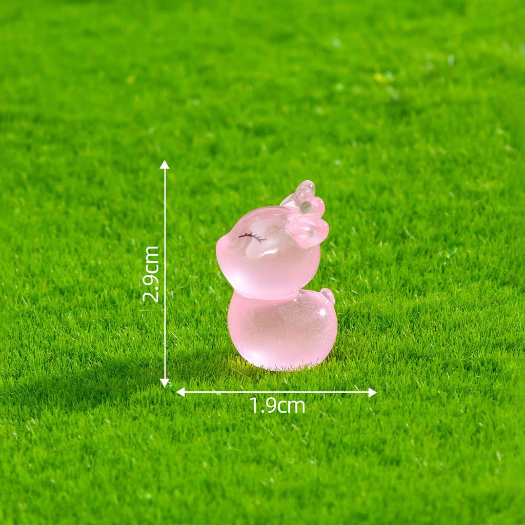 Entzückende im Dunkeln leuchtende Harz-Hirsch-Miniatur für DIY-Gartendekoration und Basteln