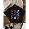 European Size Fashionable Printed Women'S T-Shirt - Comfortable And Relaxed, Round Neck, Suitable for All Seasons, Elegant Casual Top