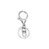 Alloy Lobster Clasp Keychain Pendant Set: 8-Shaped Buckle & Four-Section Chain Jewelry Accessories.