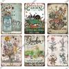 Putuo Decor Garden Vintage Tin Sign Plaques Metal Retro Posters Wall Art Decoration for Backyard Room Rustic Home Farmhouse Gift