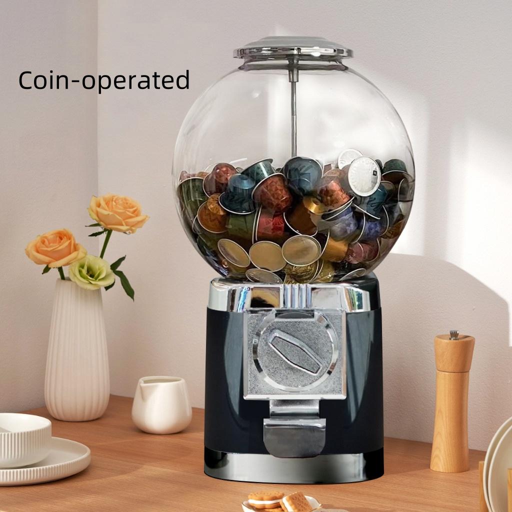 

Капсульная кофемашина Маленькие гачапон-машины Хранение конфет и снеков Машина с сюрпризами 25см*25см*42см Coin-operated