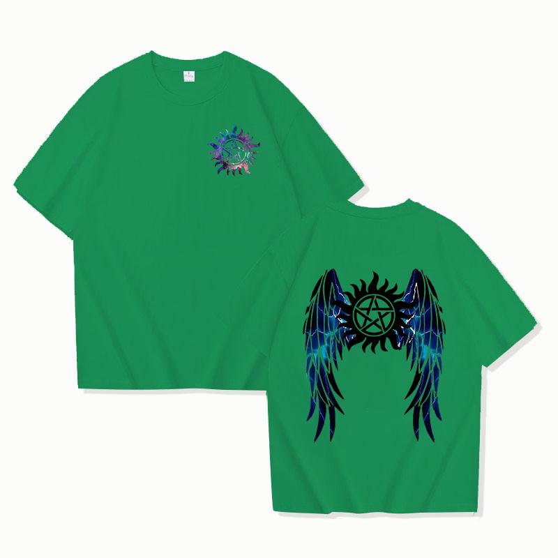 New Supernatural Print T Shirt Short Sleeve O Neck Loose Women Men Summer Cool T Shirt Tee Personality Shirt Tops Tees