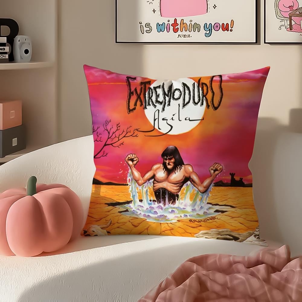 Rebellious Spanish Rock Band EExtremoduro Cushion Cover Pillowcase Short Plush Invisible zipper Room Sofa Cushion Cover