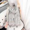 Autumn retro atmosphere imitation cashmere fine plaid scarf student trend classic warm outer shawl
