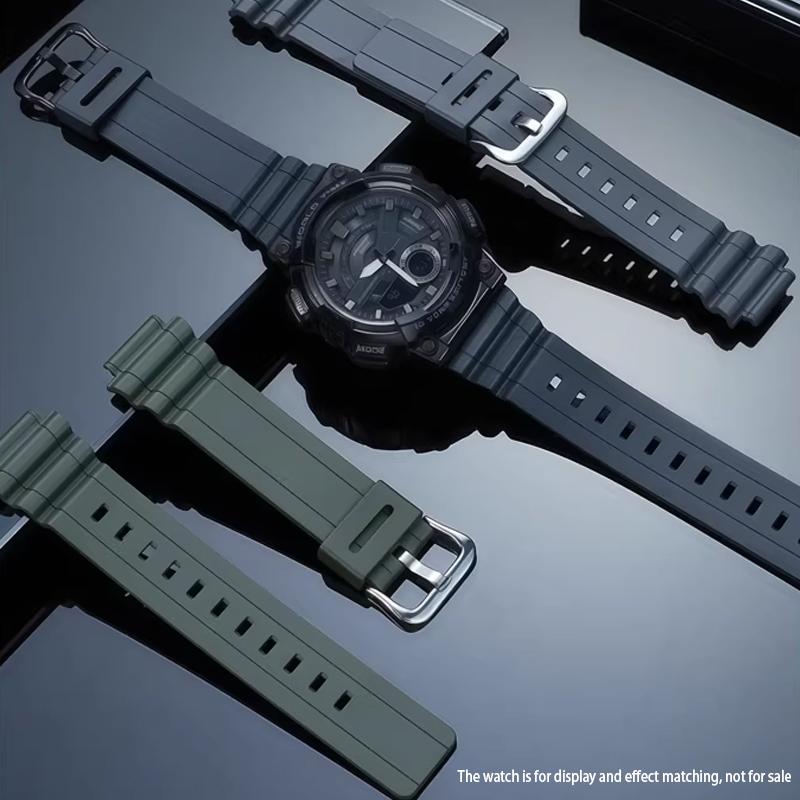For Casio MRW-S300H Series Watch Bracelet Modification With Soft Resin Silicone Special Watch Strap Resin Dust-Free Wristband